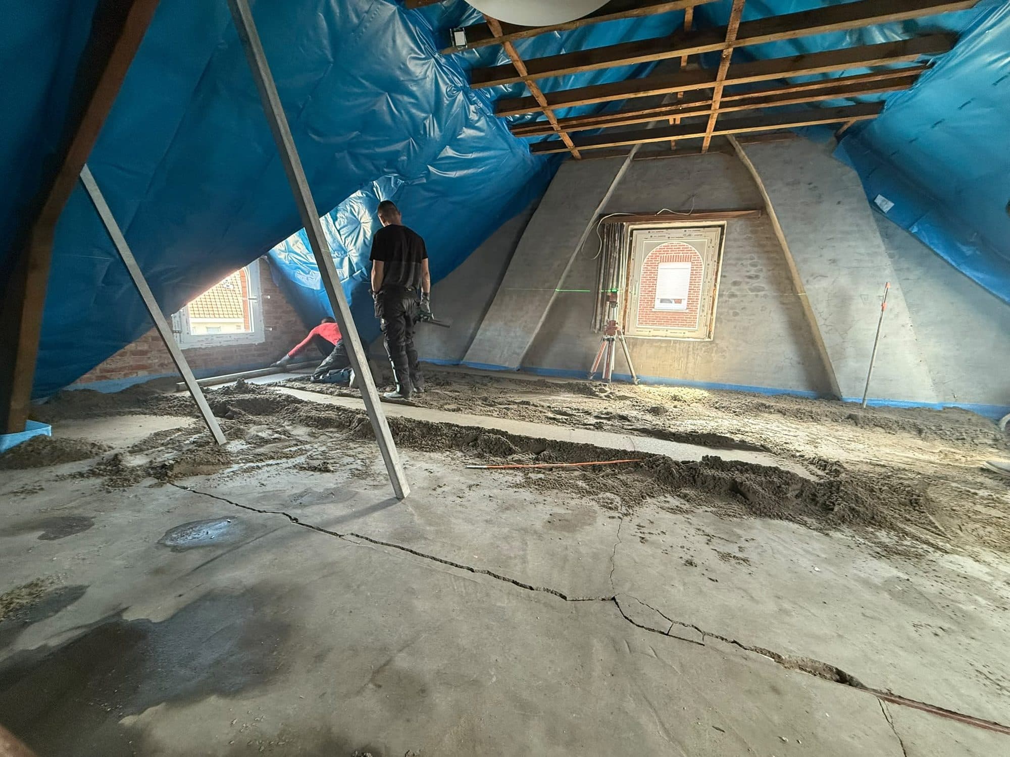 Zolderrenovatie Puurs-Sint-Amands voor de werken